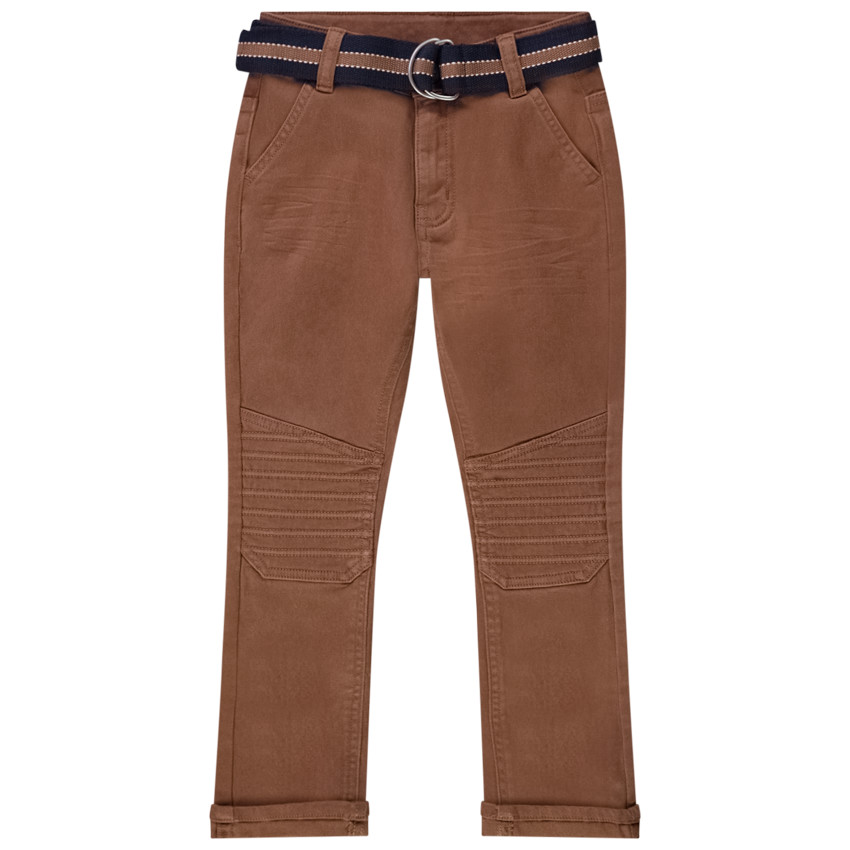 Pantalon en twill avec ceinture pour garçon 