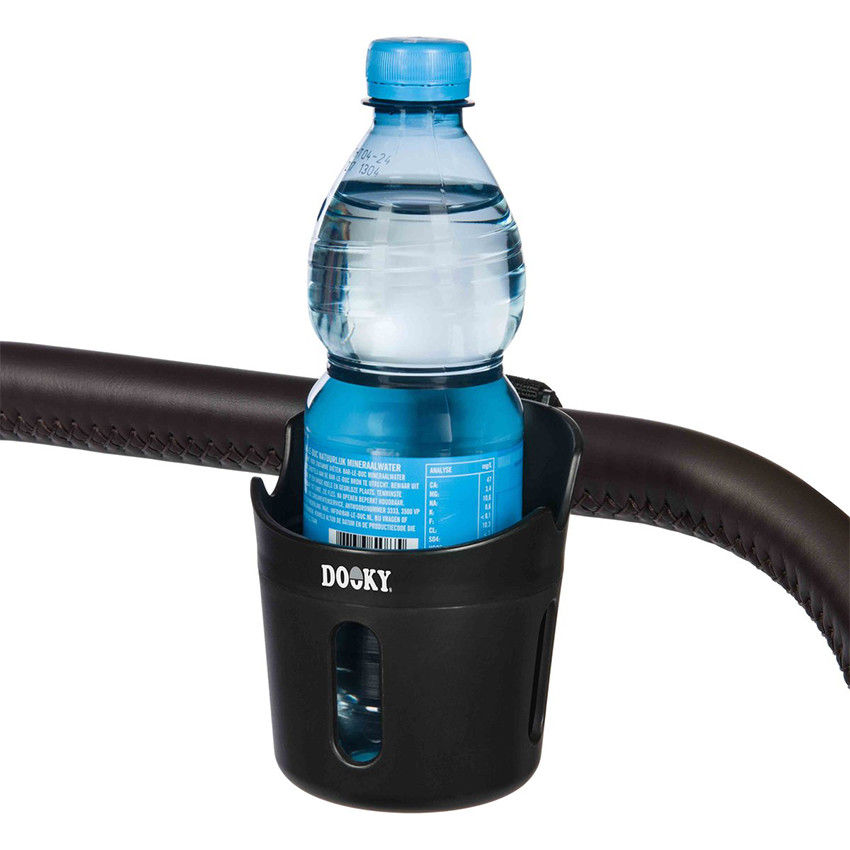 Beker en telefoonhouder 2-in-1 voor kinderwagen Zwart  