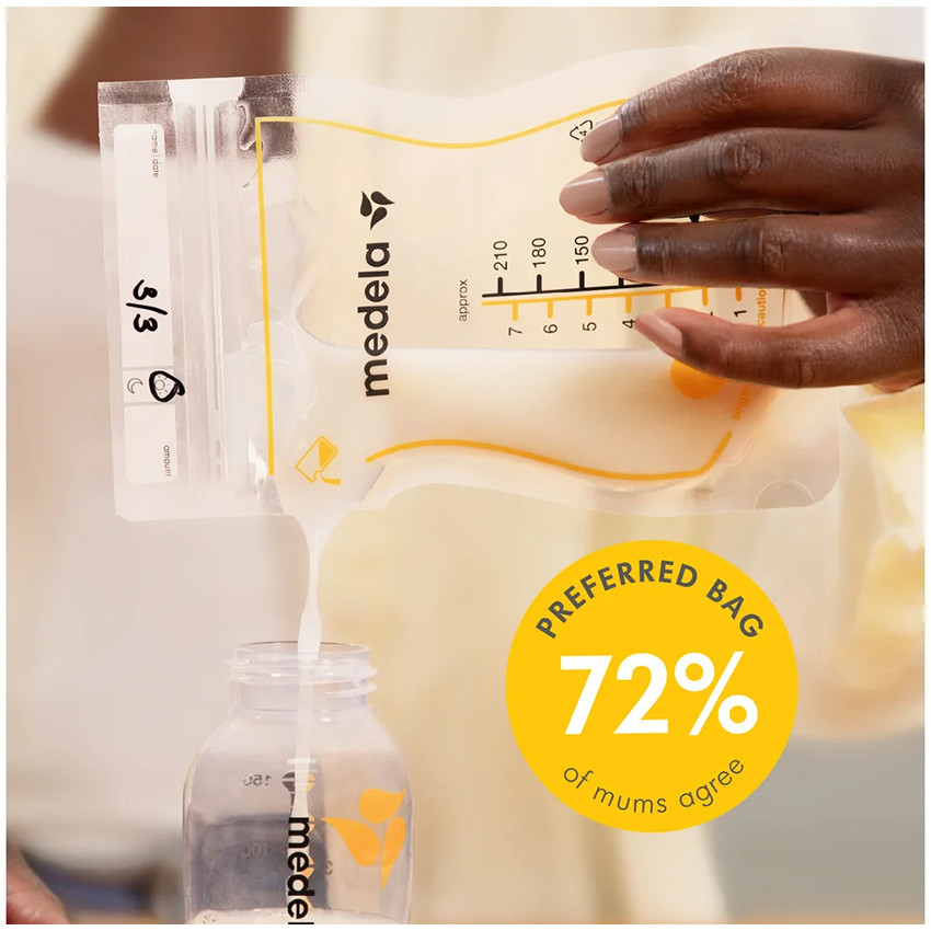 Sachets de conservation pour lait maternel à versement facile 210ml - 25pcs 