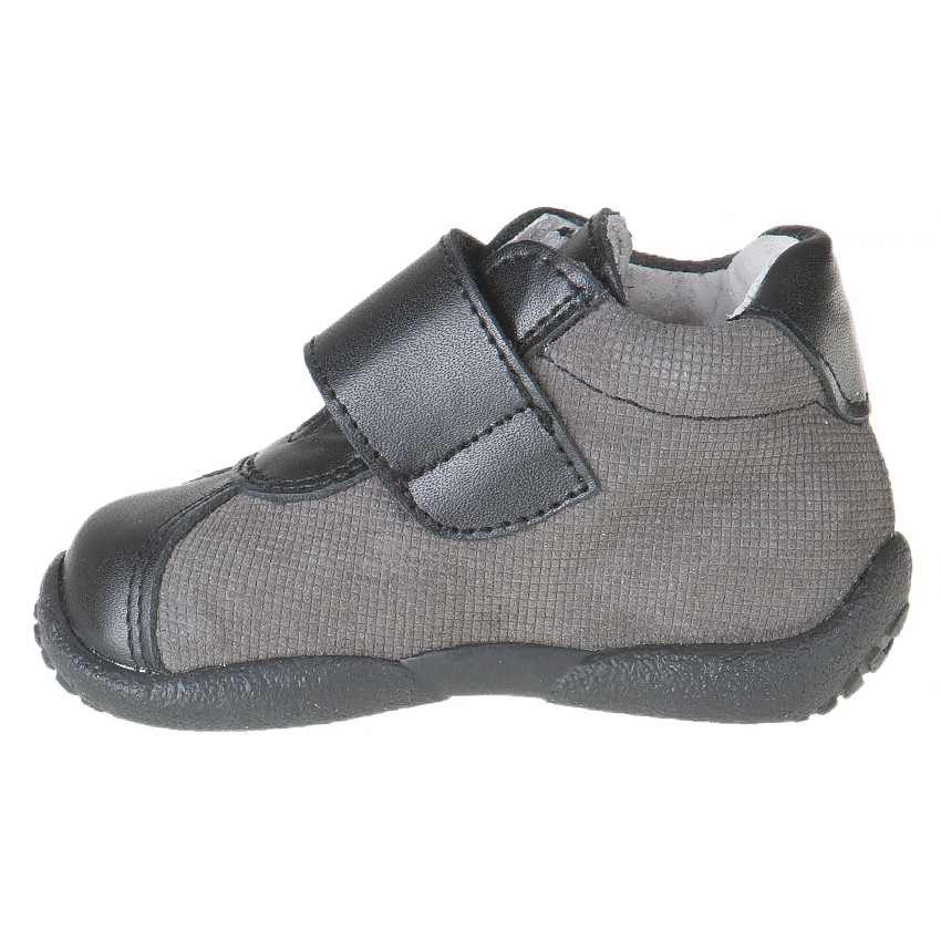 Bottillons effet cuir bi-matière avec scratch 