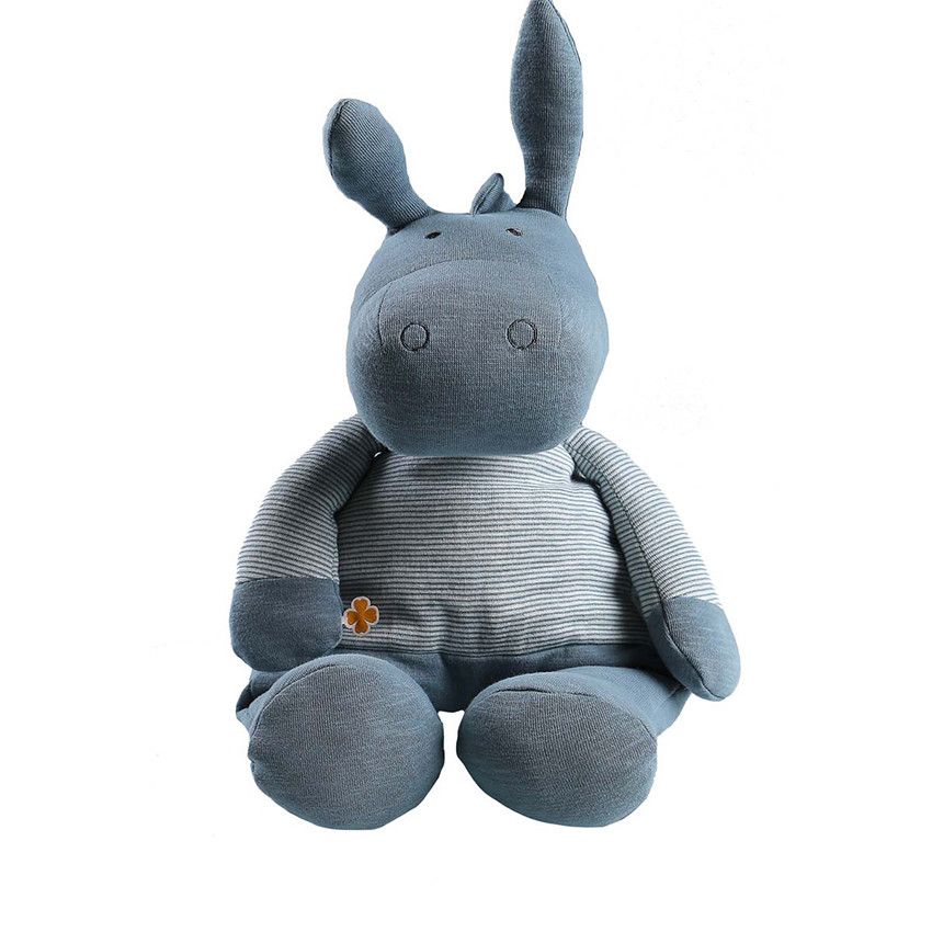 Middelgrote knuffel Paco 40 cm van katoen - Blauw 