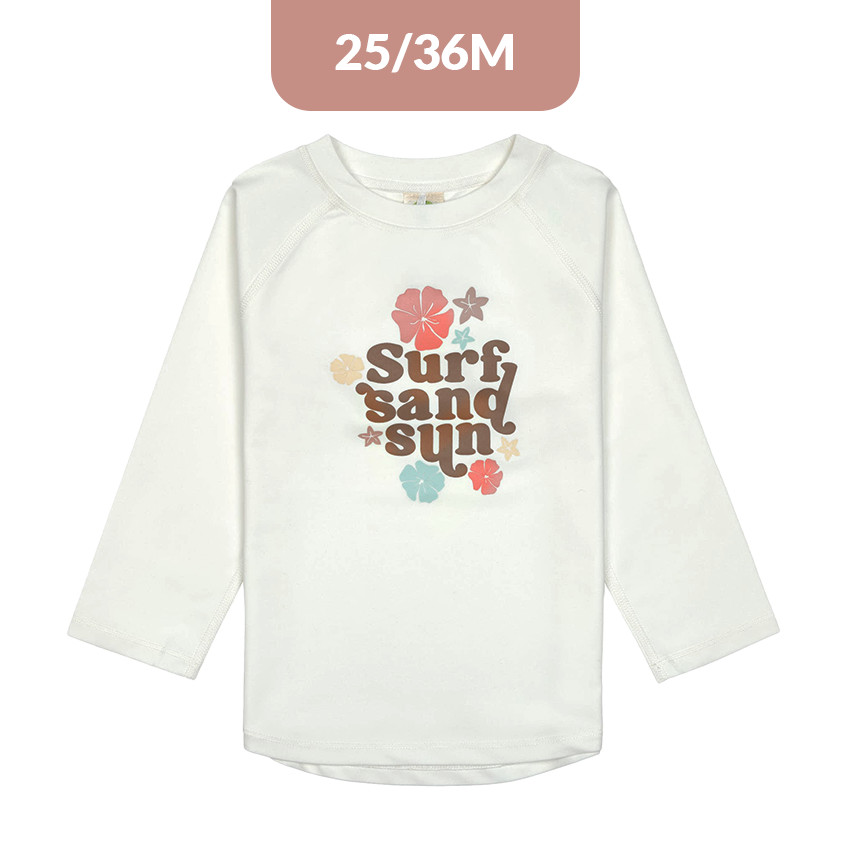 T-shirt Rashguard UV50+ 25-36M Flowers Sea Salt 
