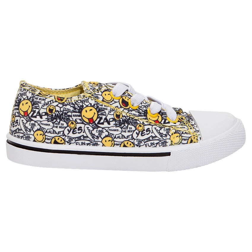 Baskets basses en toile à lacets SmileyWorld 