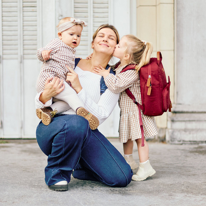 Sac à dos enfant Mini Club Signature urban bordeaux 