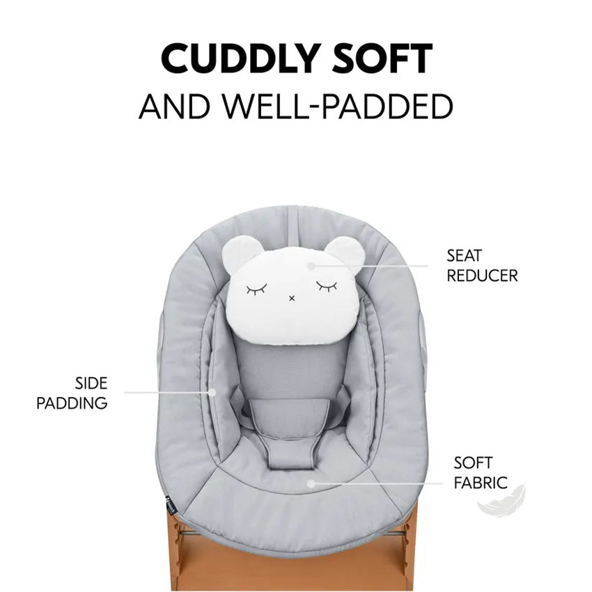 Hoge stoel meegroeiend Alpha+ & Alpha Newborn Natuur/Grey 