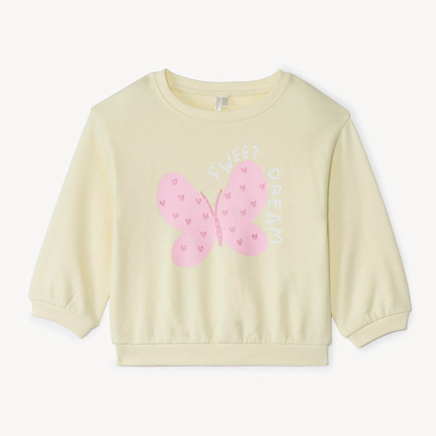 Oversized sweater met print voor babymeisjes 