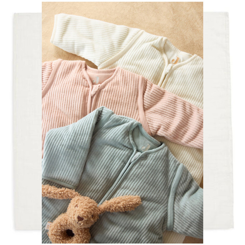 Slaapzak afritsbare mouwen 110cm Rib Ivory 