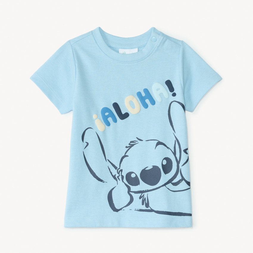 Korte mouw T-shirt Stitch Disney voor babyjongen 