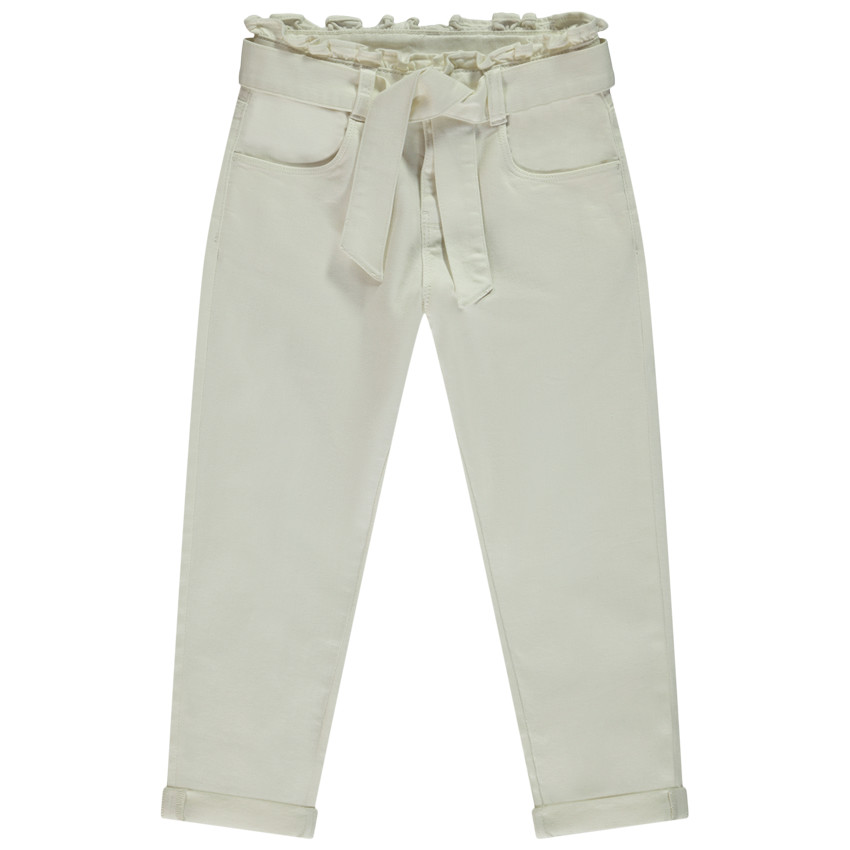 Jeans paperbag met ceintuur voor meisjes 