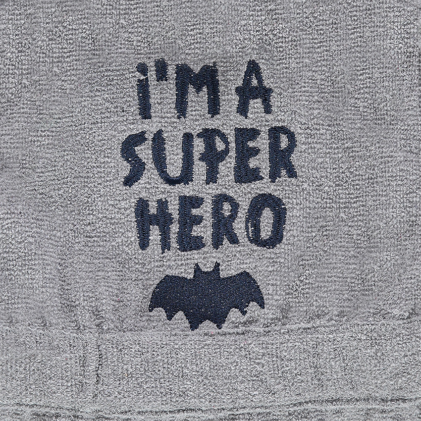 Peignoir en éponge avec masque Warner Batman en jersey amovible 