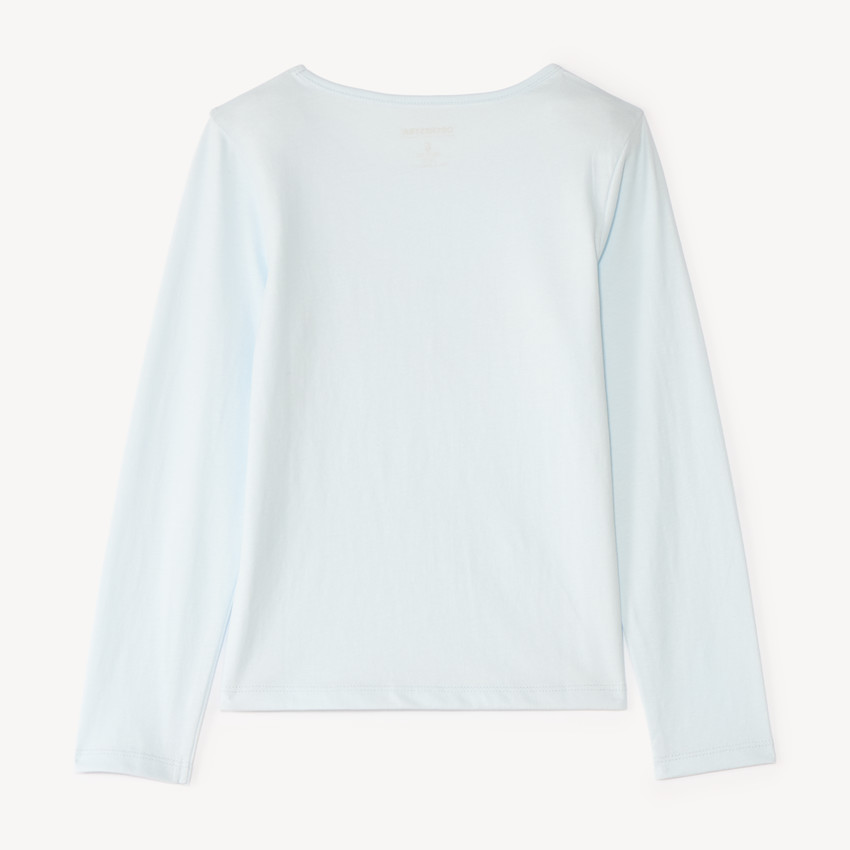T-shirt manches longues print pailleté fille 