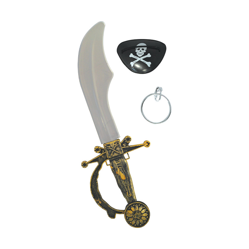 Set d'accessoires pirate avec faux sabre pour déguisement enfant 