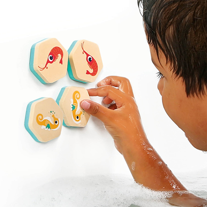 Mémory de bain 2 en 1 Animaux marins 