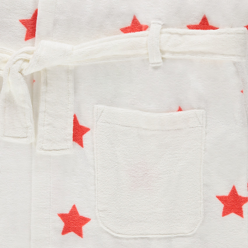 Junior - Peignoir à capuche avec étoiles all-over 