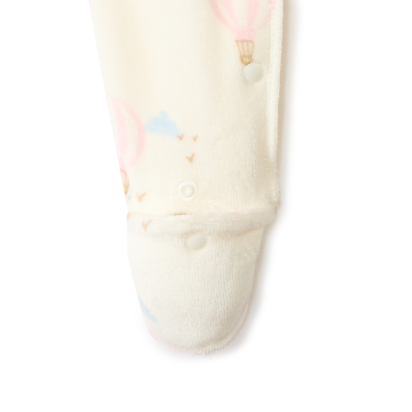 Pyjama in fluweel met luchtballonnen voor premature baby meisjes 