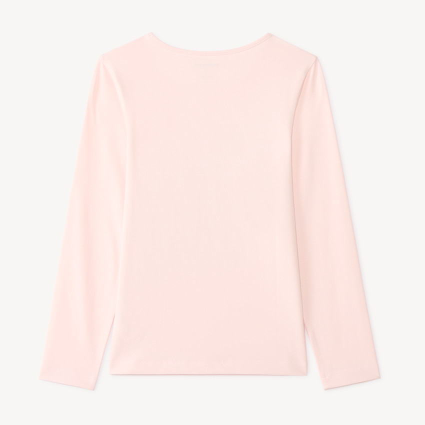 T-shirt manches longues fille avec imprimé fantaisie et paillettes 