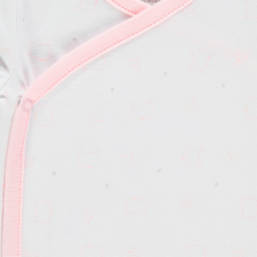 Lot de 2 bodies manches longues en coton imprimés chats 