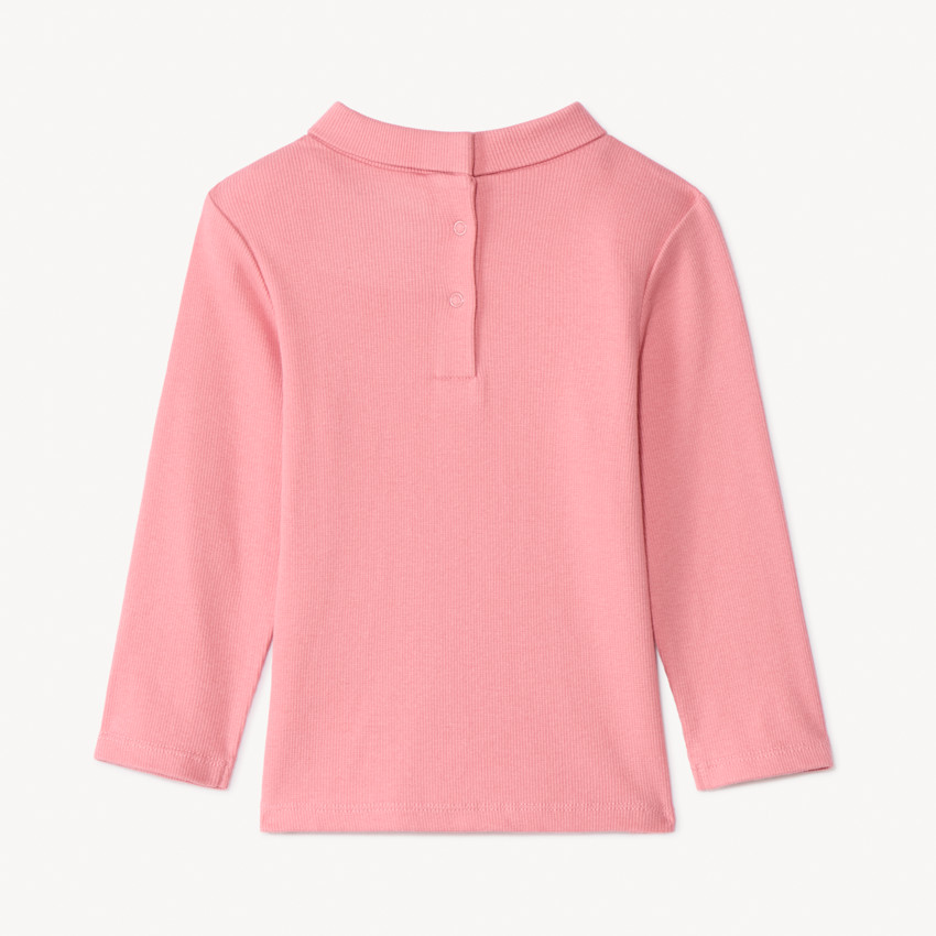 Sous-pull col roulé à message pailleté pour bébé fille 