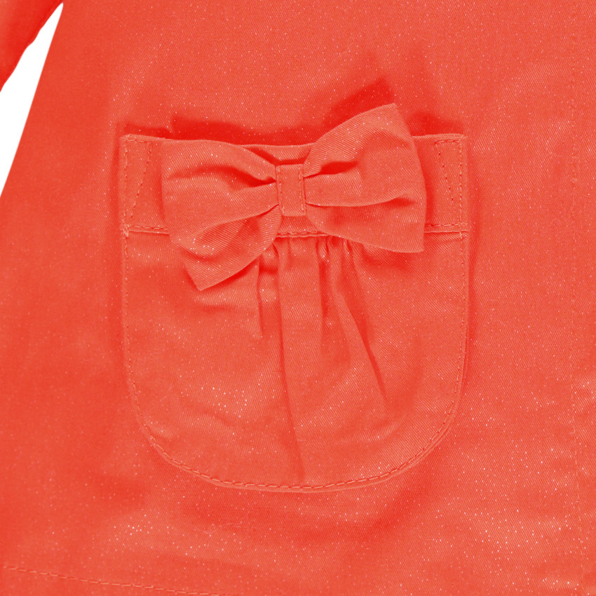 Parka windjack met pailletten met strikjes 