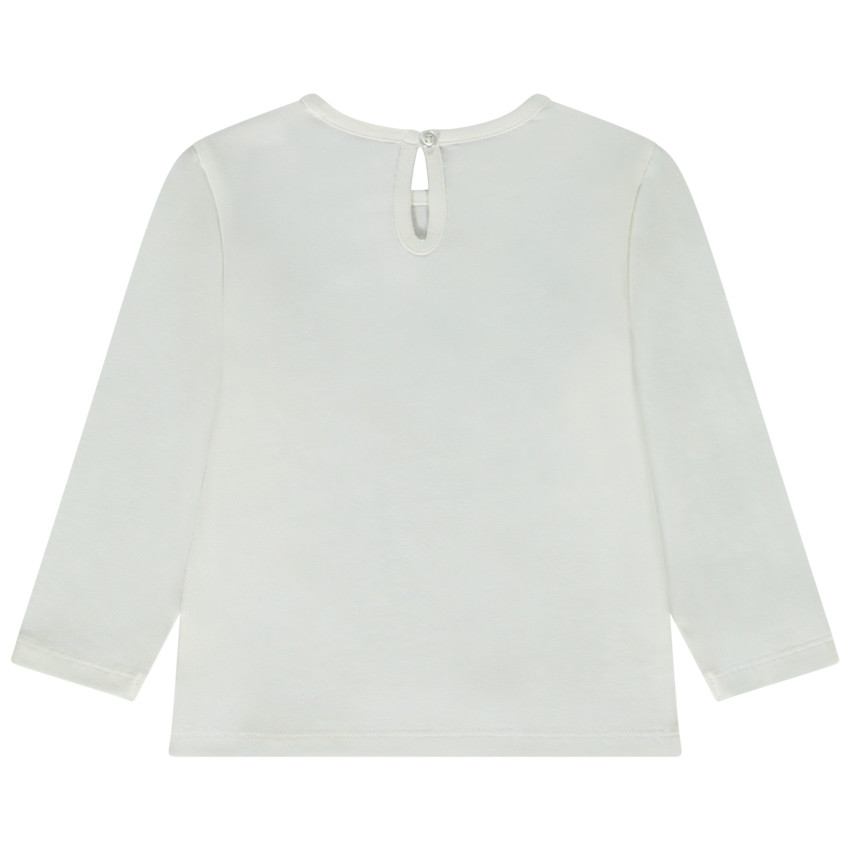 T-shirt met lange mouwen en vogelprint voor meisjes 