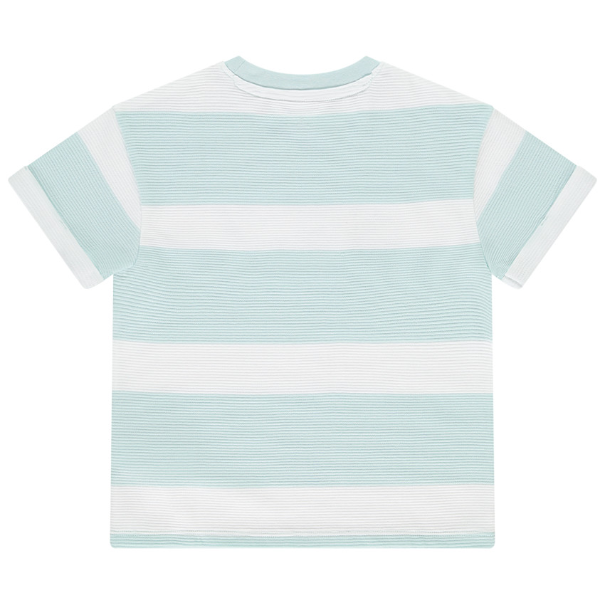 T-shirt met korte mouwen in ottomaanse jersey voor jongens 