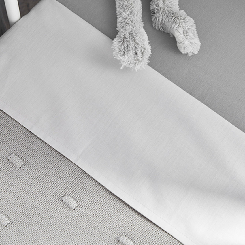 Drap uni - 100x150 cm - White/White - Lot de 2 pc 
