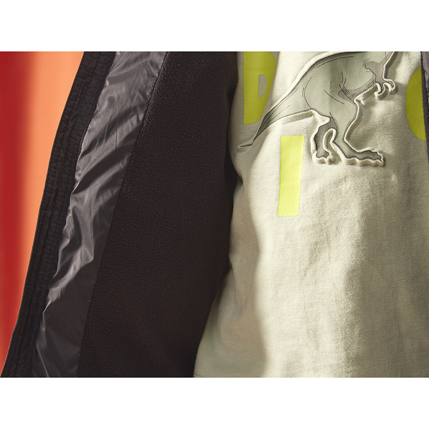 Donsjas met microfleece en kap voor jongen 