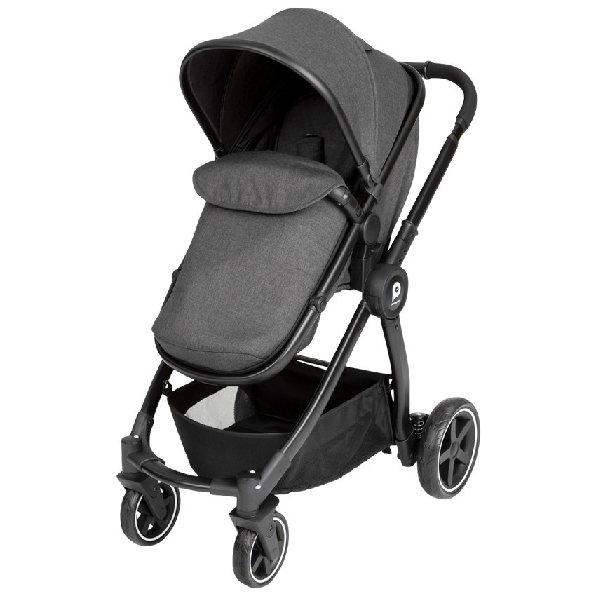 Kinderwagen duo Théa 2 in 1 grijs gemêleerd/zwart 