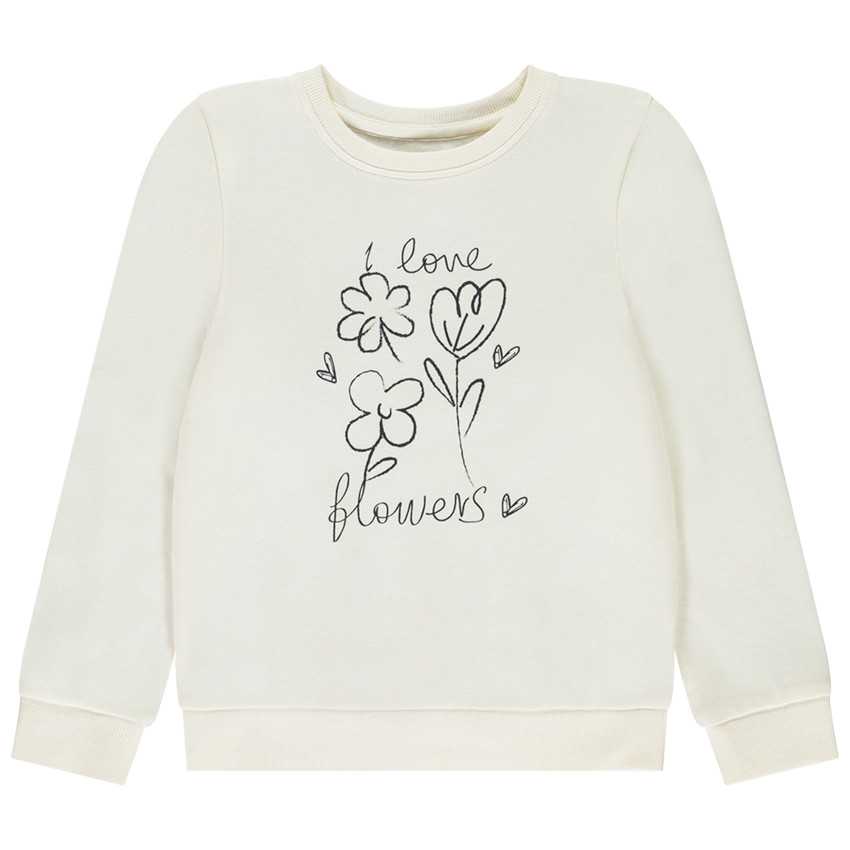 Sweatshirt met bloemen voor meisjes 