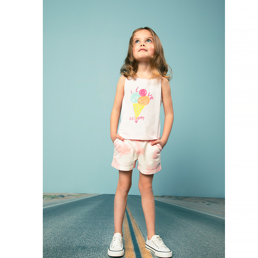 Jersey topje met fantasieprint voor meisjes 