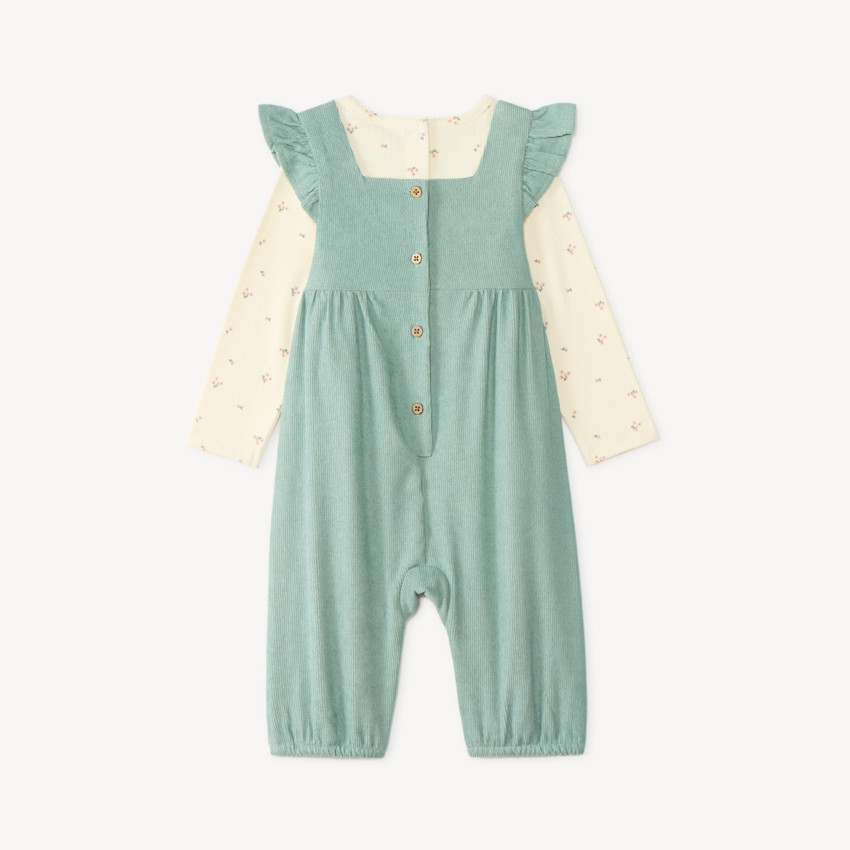 Set van 2 stukken voor babymeisjes, t-shirt en schattige salopette. 