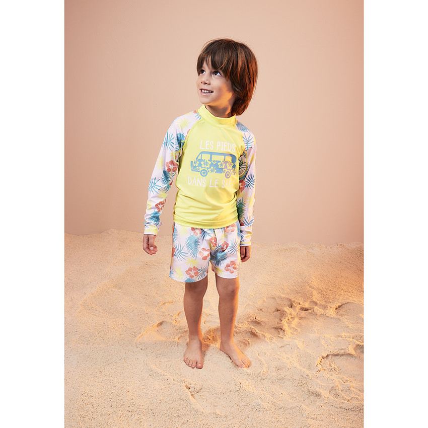 Zwembroek met plantenprint voor jongens 