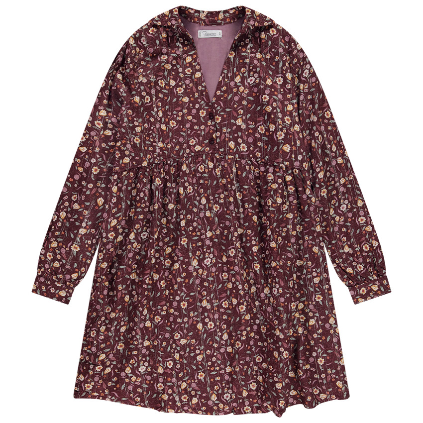 Lange mouwen jurk met bloemenprint voor vrouwen 