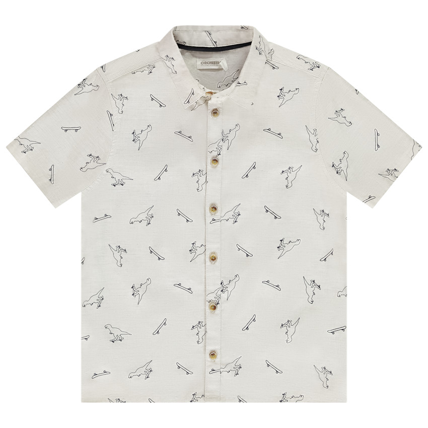 Chemise manches courtes imprimé dinos pour garçon 