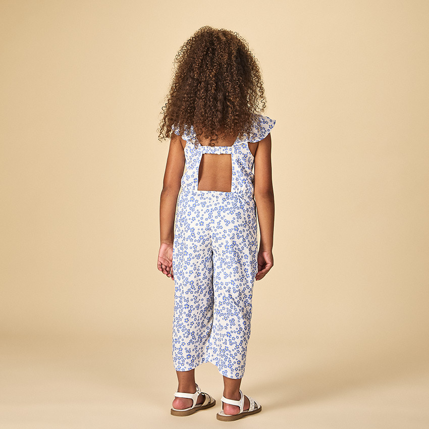 Combinaison longue imprimé fleuri pour fille 