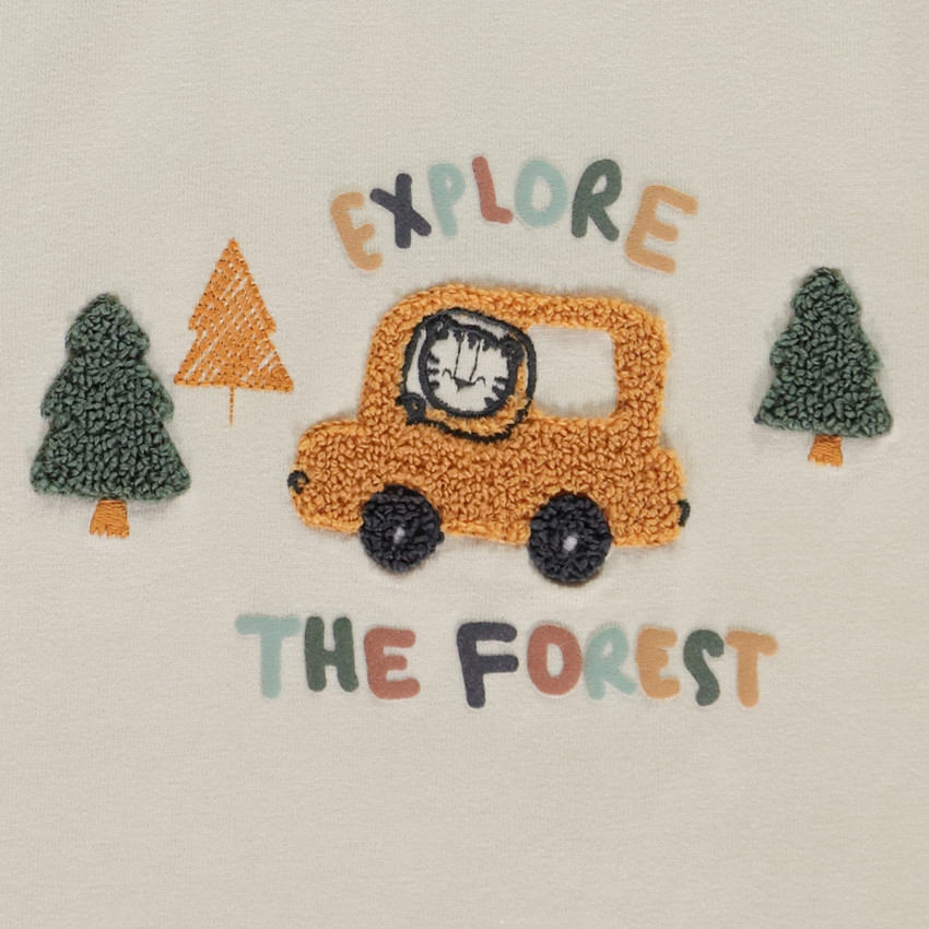 T-shirt manches longues à patchs bouclettes pour bébé garçon 