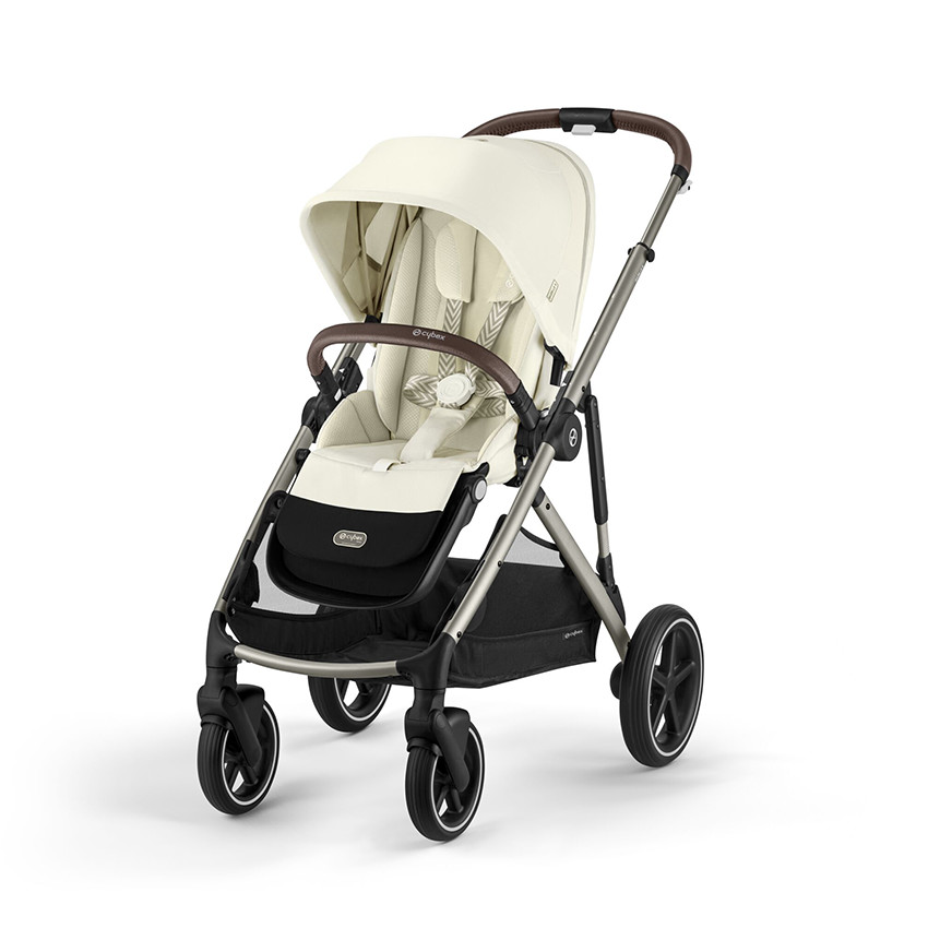 Poussette Gazelle S singel/double - Châssis Taupe / Siège Seashell Beige 
