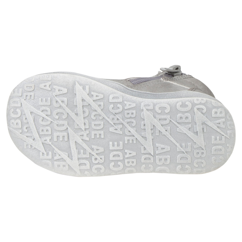 Laarsjes zilverkleur met strass 