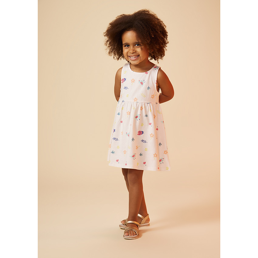 Robe débardeur en jersey imprimé fantaisie pour bébé fille 