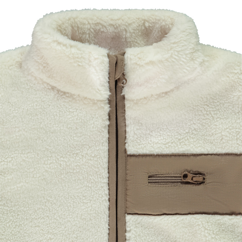 Veste manches longues en sherpa uni pour bébé garçon  