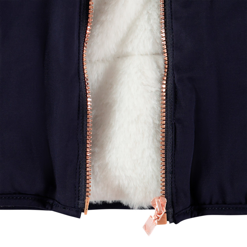 2-in-1-parka met sherpa voering en zakken voor baby meisjes. 
