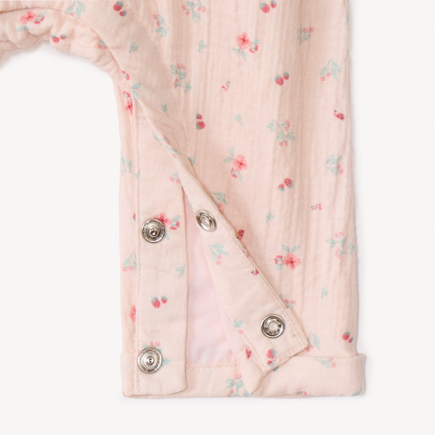 Ensemble 2 pièces avec salopette imprimée pour bébé fille 