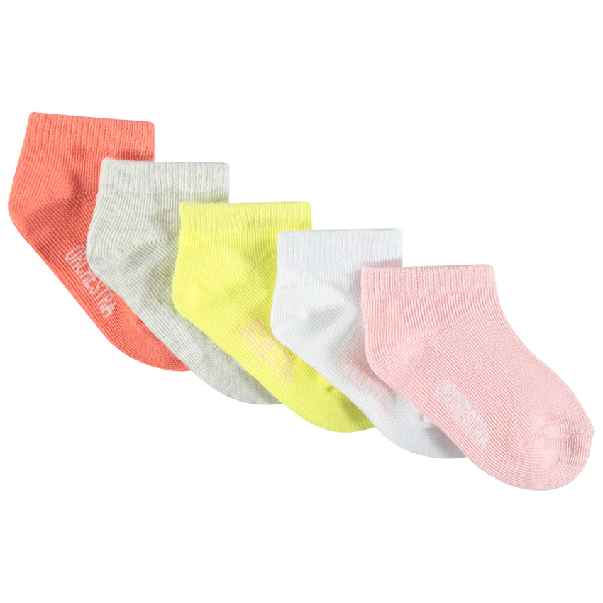 Lot de 5 paires de chaussettes courtes unies 