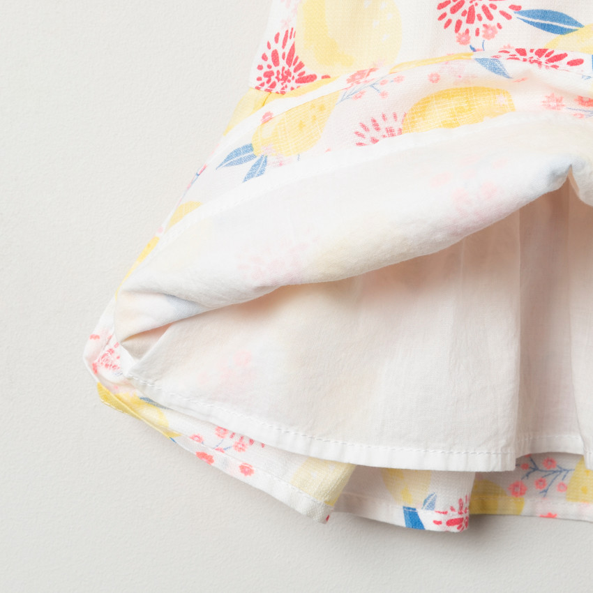 Robe à bretelles imprimée citrons all-over 