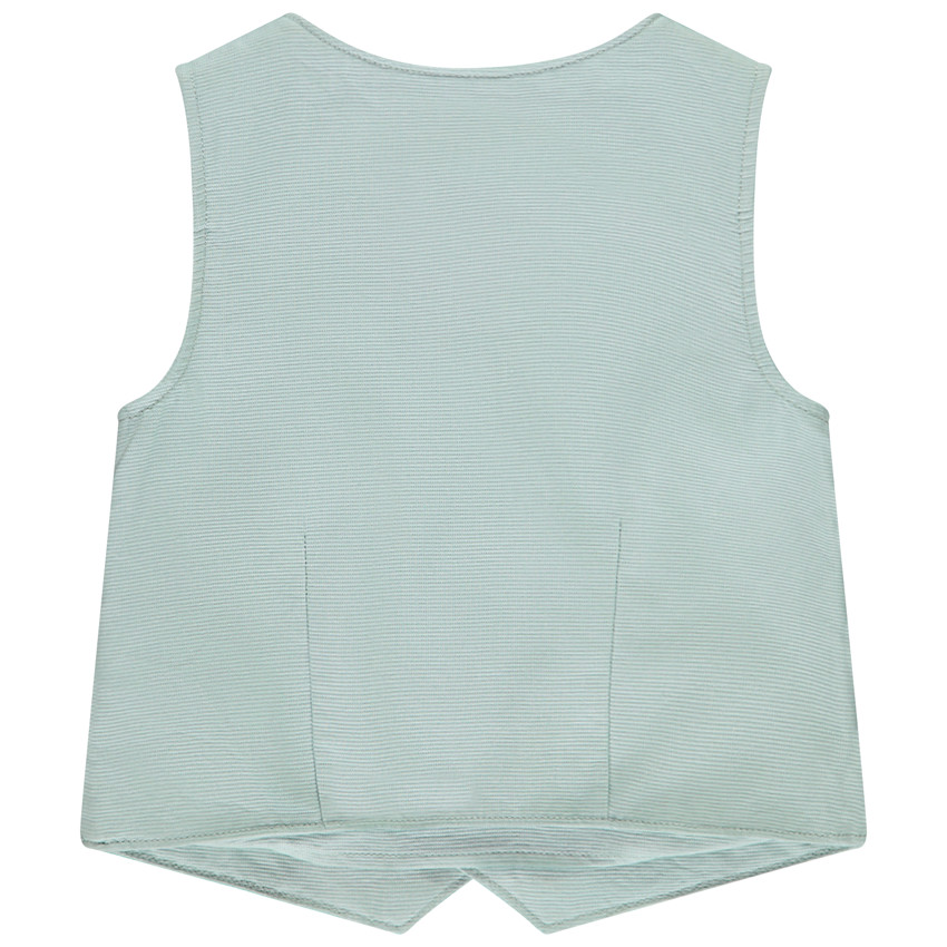 Mouwloos vest met biezen voor baby jongen 