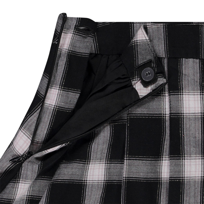 Jupe à carreaux en lurex argenté pour fille 