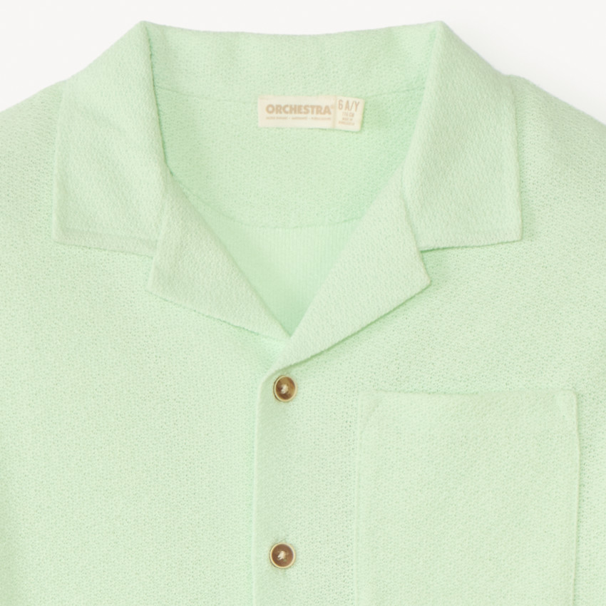 Chemise manches courtes en jersey uni garçon 