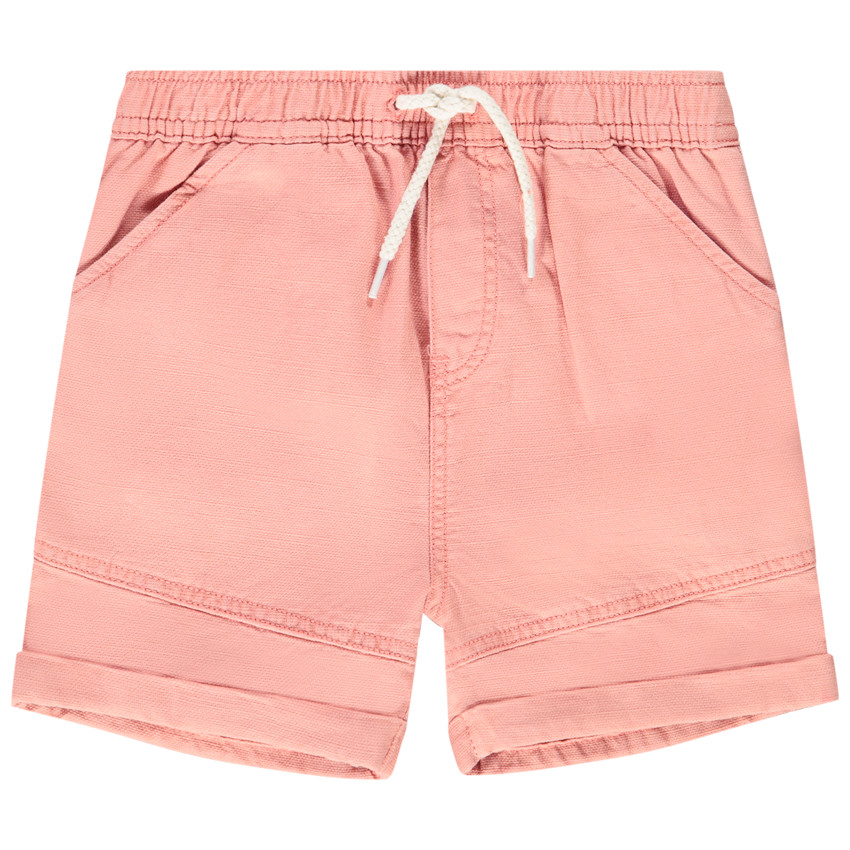 Bermuda van katoen met textuur voor babyjongen 