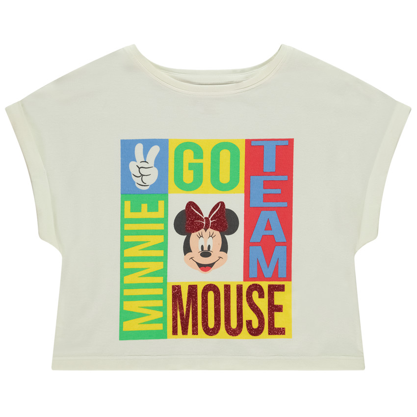 T-shirt met korte mouwen in doosvorm Minnie Disney voor meisjes 