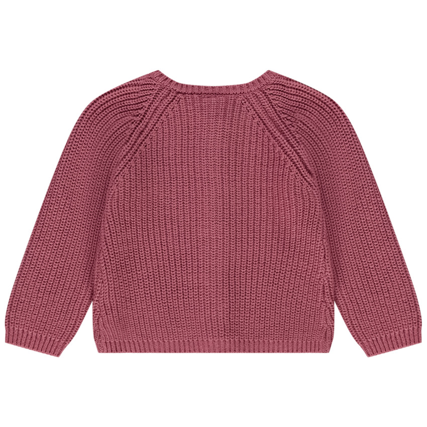 Gilet en tricot perlé pour bébé fille 